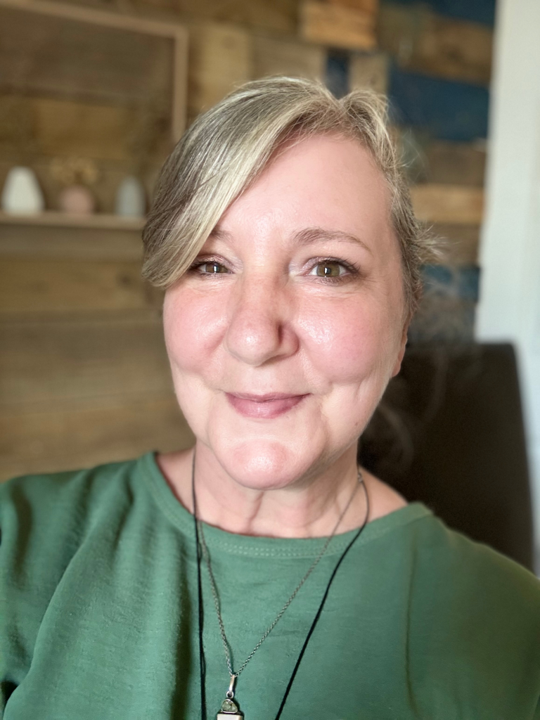 Jane Sandford - Registered Clinical Hypnotherapist in her Liskeard therapy room - The Healing Space in The Calm Rooms.